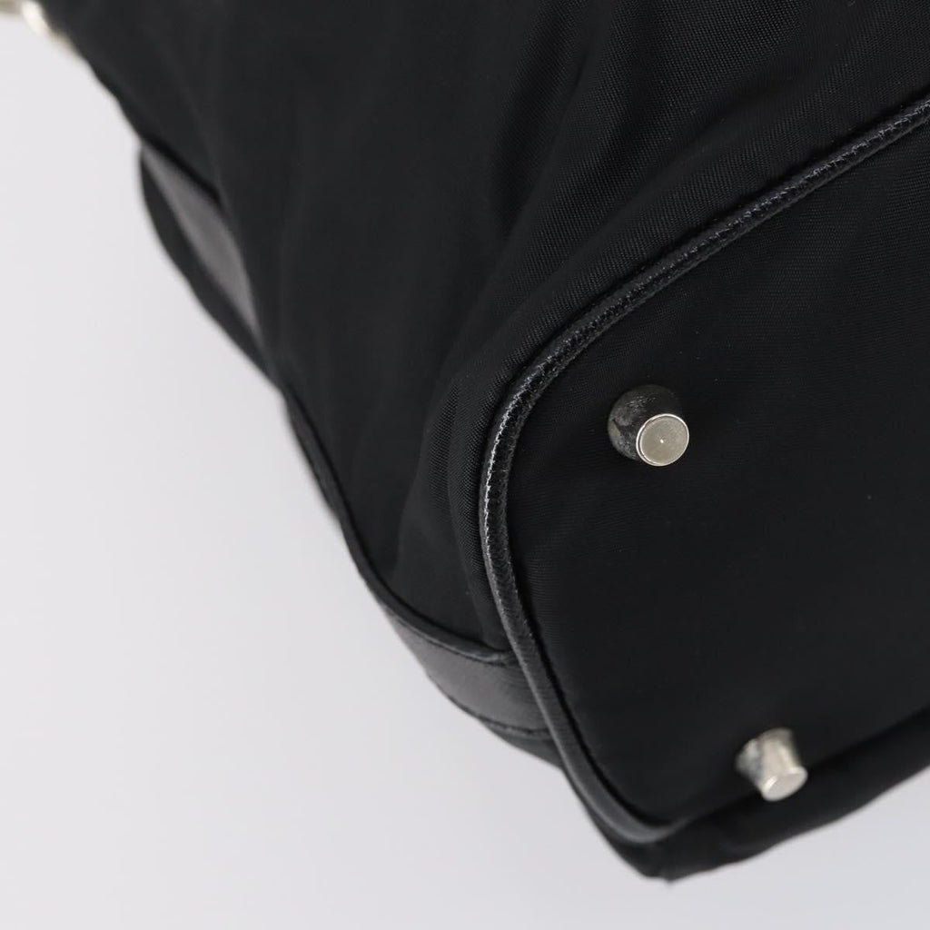 Prada Double Pocket Shoulder Bag Tessuto Black Nylon Shoulder Bag Bag (Pre-Owned)