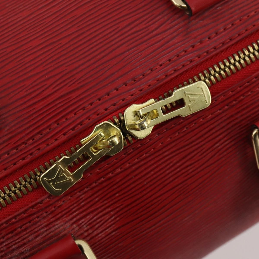 Louis Vuitton Keepall Bag Epi Leather Red Leather Travel Bag Bag (Pre-Owned)