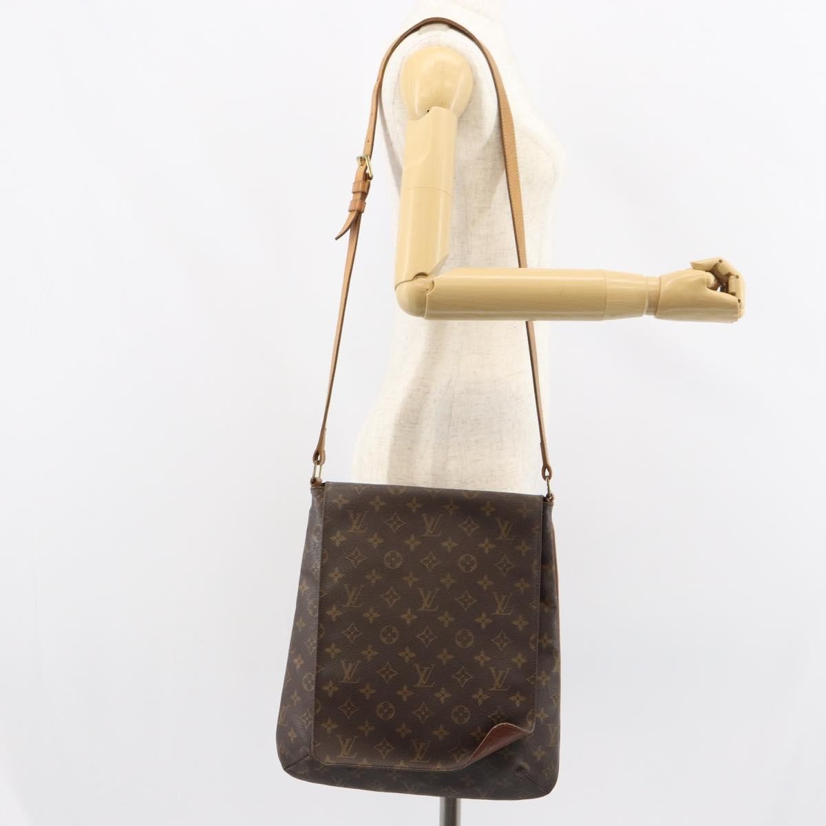 Louis Vuitton Musette Salsa Handbag Monogram Canvas Brown Canvas Shoulder Bag Bag (Pre-Owned)