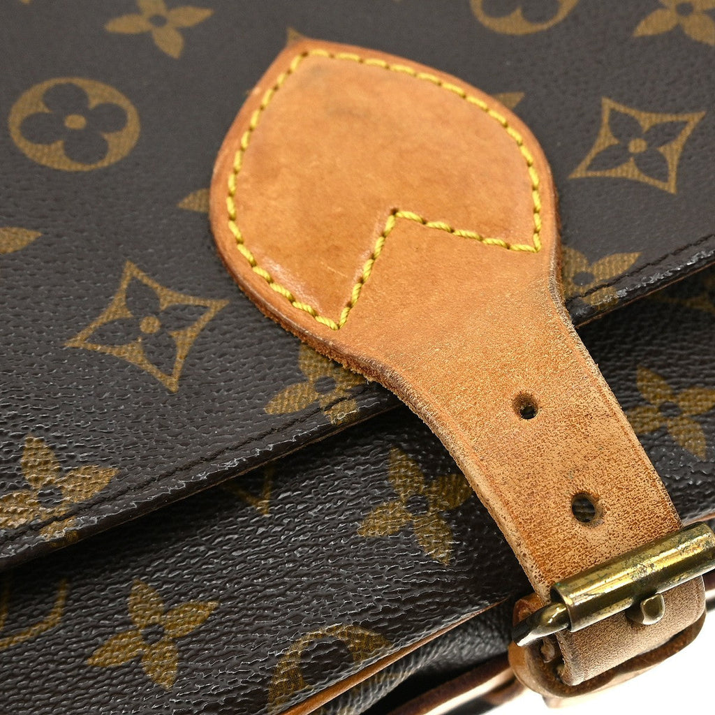 Louis Vuitton Cartouchiere Handbag Monogram Canvas Brown Canvas Shoulder Bag Bag (Pre-Owned)