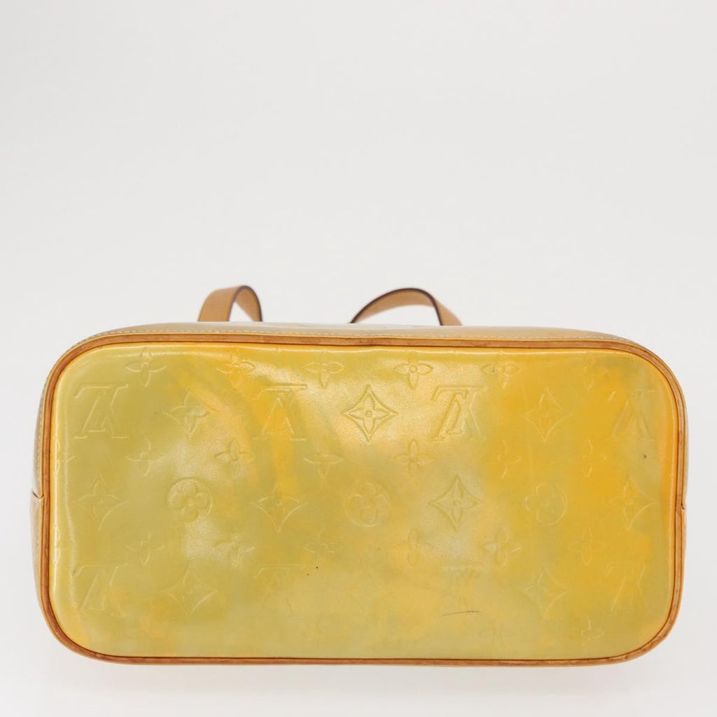 Louis Vuitton Houston Handbag Monogram Vernis Yellow Patent_Leather Tote Bag Bag (Pre-Owned)