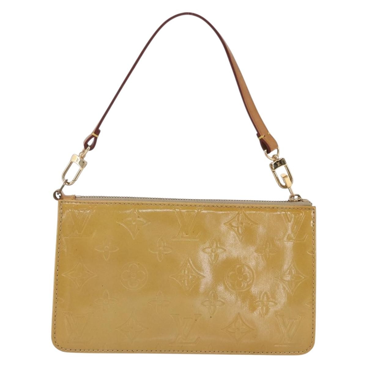 Louis Vuitton Lexington Pochette Monogram Vernis Beige Patent_Leather Clutche & Pouche Bag (Pre-Owned)