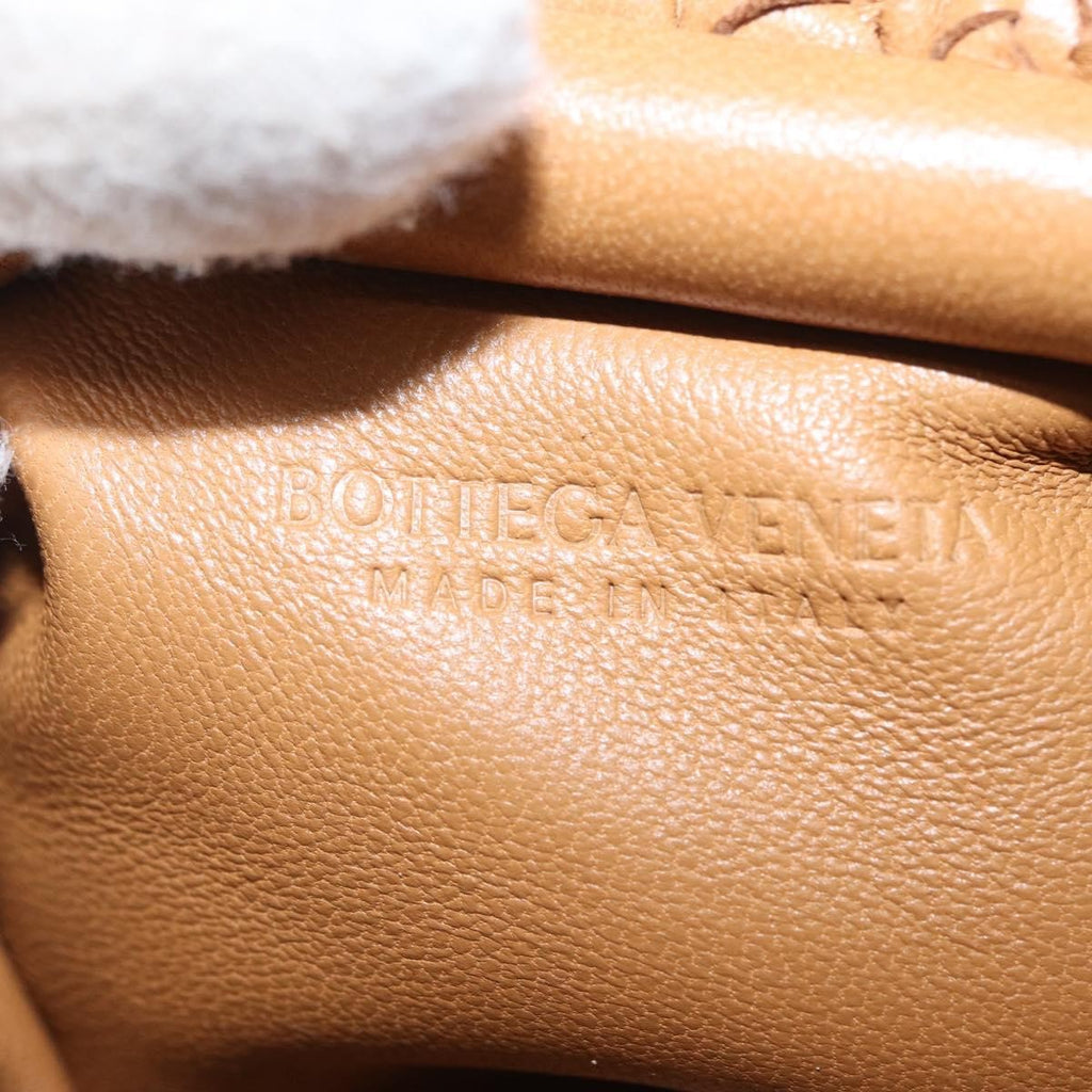 Bottega Veneta The Pouch Coin Purse Intrecciato Nappa Brown Leather Clutche & Pouche Bag (Pre-Owned)