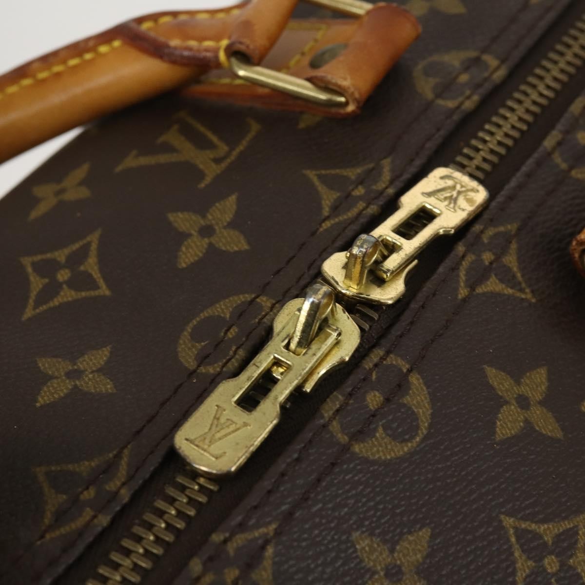 Louis Vuitton Keepall Bag Monogram Canvas Brown Canvas Travel Bag Bag (Pre-Owned)