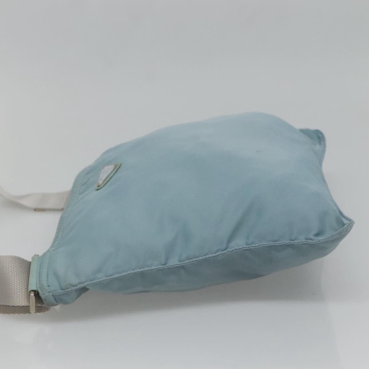 Prada Flat Messenger Bag Tessuto Blue Nylon Shoulder Bag Bag (Pre-Owned)