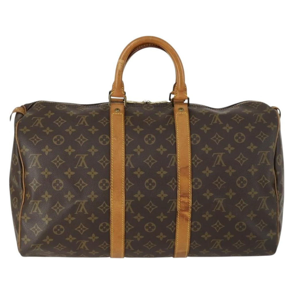 Louis Vuitton Keepall Bag Monogram Canvas Brown Canvas Travel Bag Bag (Pre-Owned)