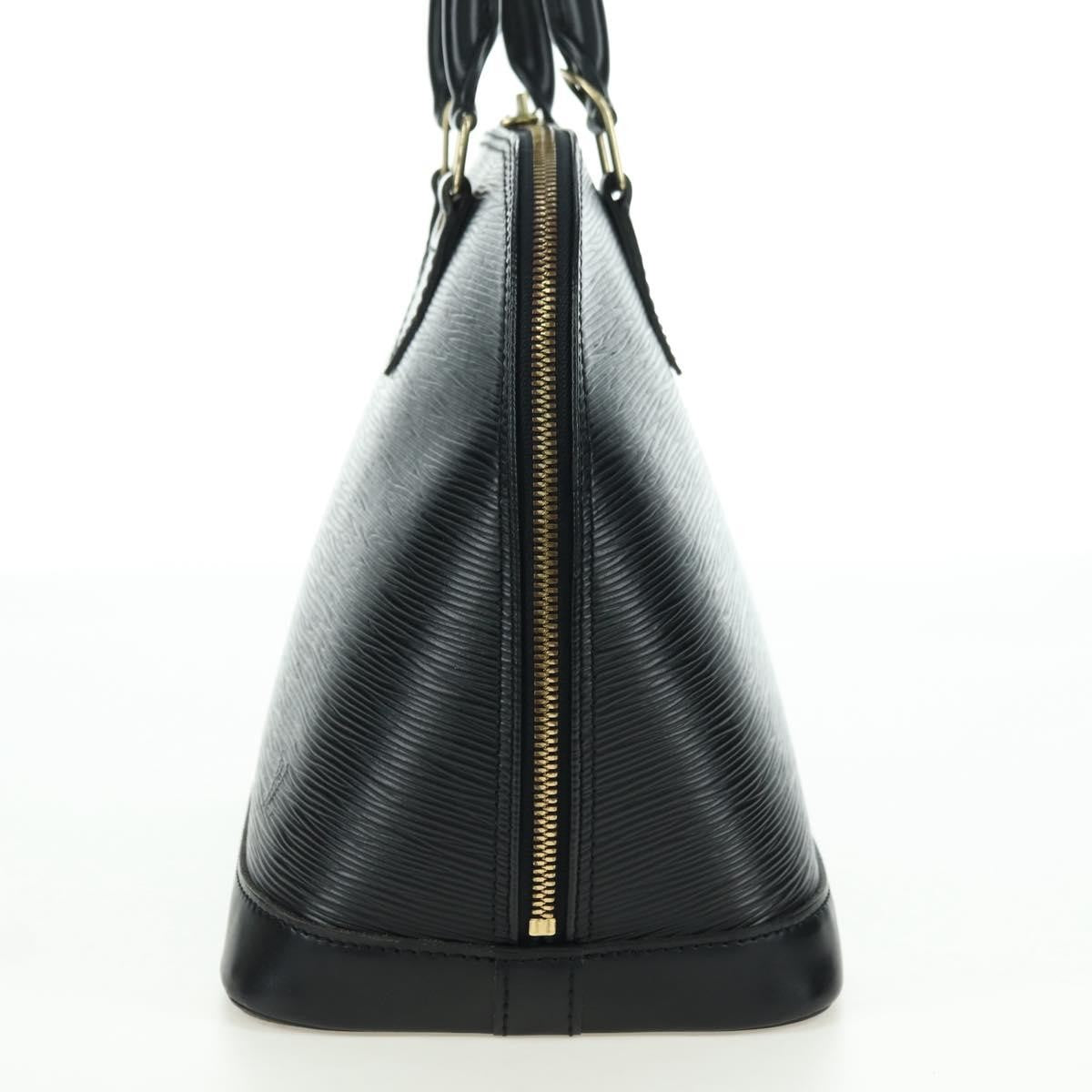 Louis Vuitton Alma Handbag Epi Leather Black Leather Handbag (Pre-Owned)