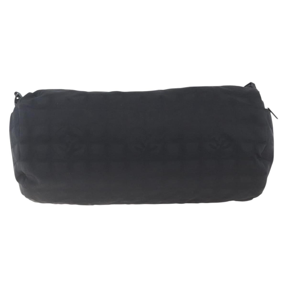 Chanel Travel Line Boston Bag Nylon Black Nylon Travel Bag Bag (Pre-Owned)