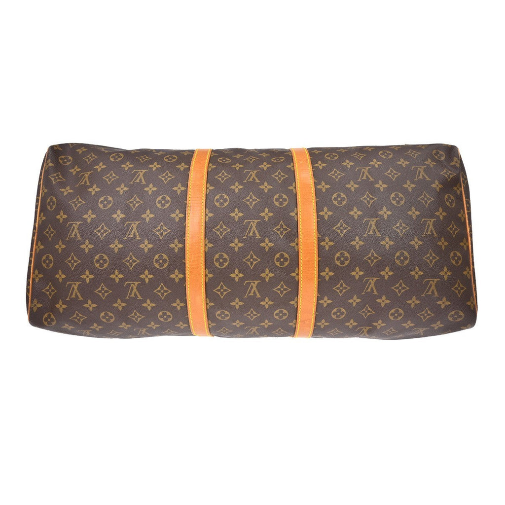 Louis Vuitton Keepall Bag Monogram Canvas Brown Canvas Travel Bag Bag (Pre-Owned)