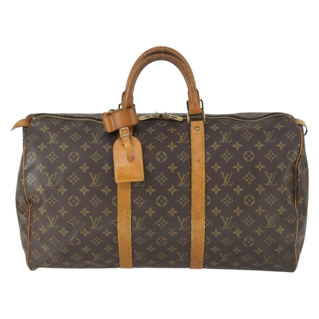 Louis Vuitton Keepall Bag Monogram Canvas Brown Canvas Travel Bag Bag (Pre-Owned)