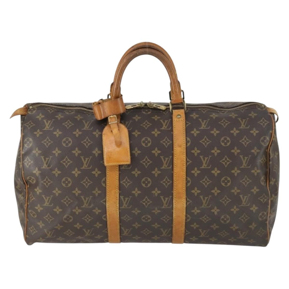 Louis Vuitton Keepall Bag Monogram Canvas Brown Canvas Travel Bag Bag (Pre-Owned)