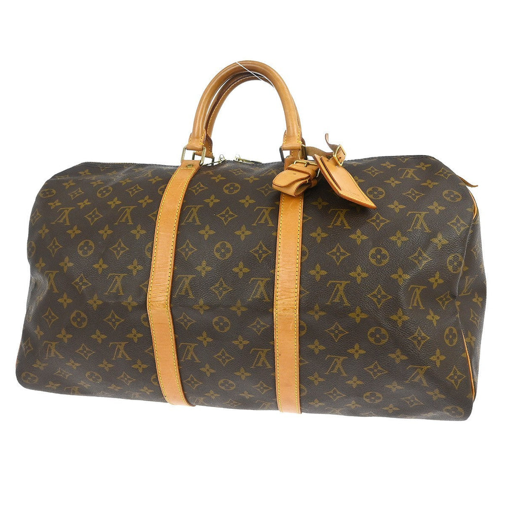 Louis Vuitton Keepall Bag Monogram Canvas Brown Canvas Travel Bag Bag (Pre-Owned)