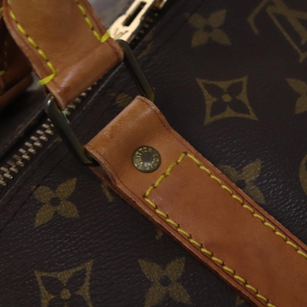 Louis Vuitton Keepall Bandouliere Bag Monogram Canvas Brown Canvas Travel Bag Bag (Pre-Owned)