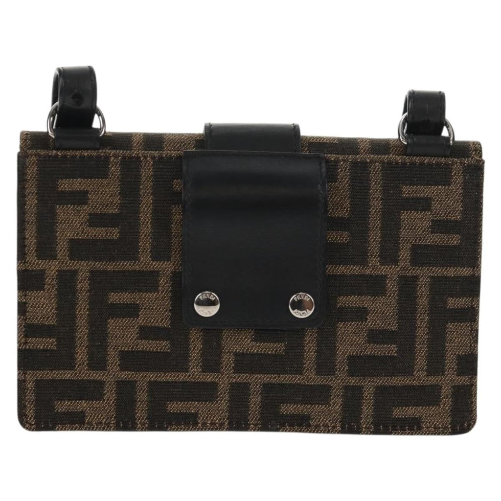 Fendi Baguette Convertible Belt Bag Zucca Canvas Black Canvas Bag (Pre-Owned)