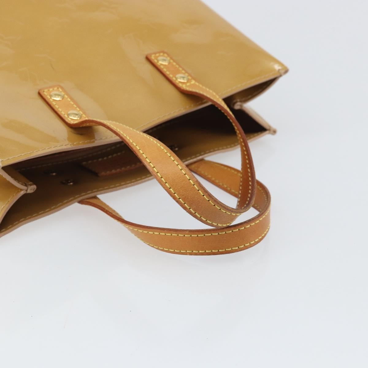 Louis Vuitton Reade Handbag Monogram Vernis Beige Patent_Leather Handbag (Pre-Owned)