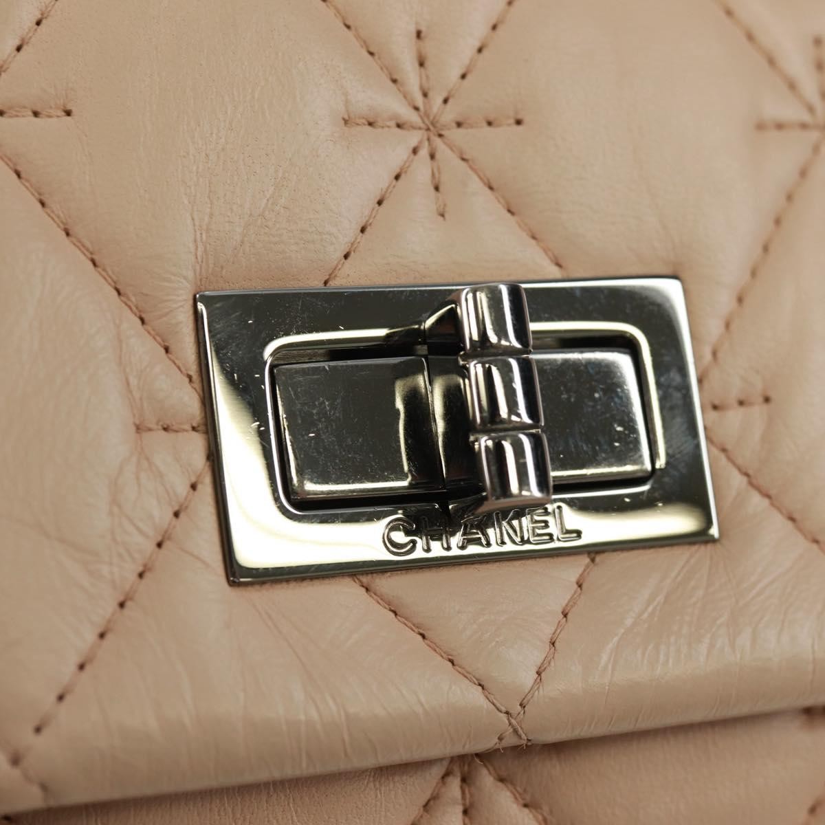 Chanel 2.55 Shoulder Bag Leather Pink Leather Shoulder Bag Bag (Pre-Owned)