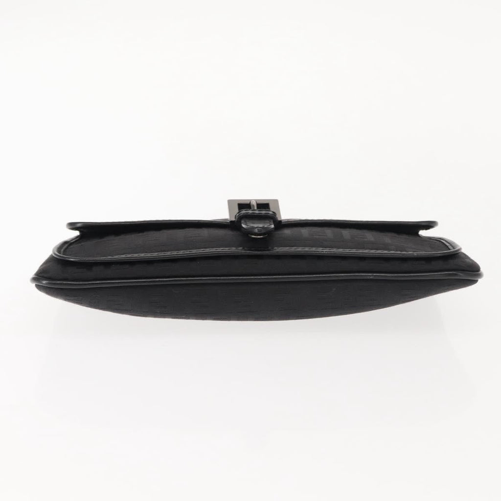 Fendi Ff Logo Pouch Canvas Black Canvas Clutche & Pouche Bag (Pre-Owned)