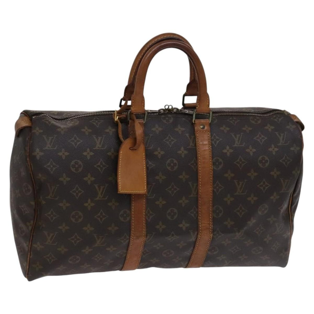 Louis Vuitton Keepall Bag Monogram Canvas Brown Canvas Travel Bag Bag (Pre-Owned)
