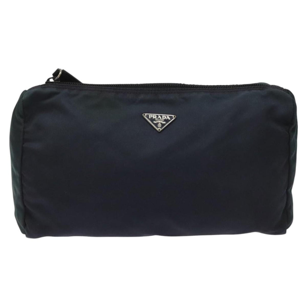 Prada Vintage Pouch Tessuto Navy Nylon Clutche & Pouche Bag (Pre-Owned)