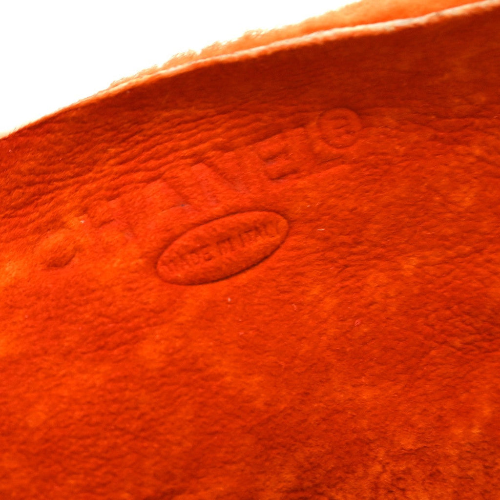 Chanel Flap Shoulder Bag Shearling And Suede Orange Fur Shoulder Bag Bag (Pre-Owned)
