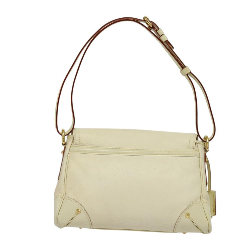 Louis Vuitton Suhali L'essentiel Handbag Leather White Leather Shoulder Bag Bag (Pre-Owned)
