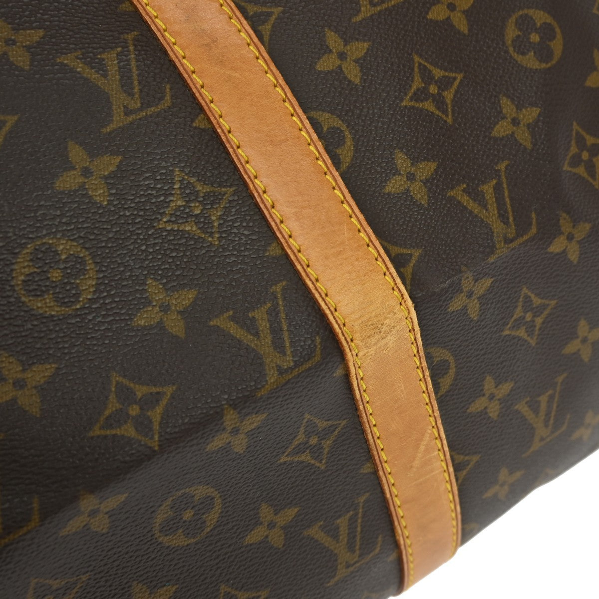 Louis Vuitton Keepall Bag Monogram Canvas Brown Canvas Travel Bag Bag (Pre-Owned)