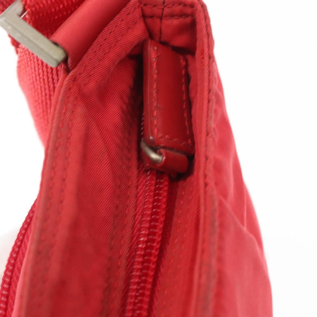Prada Flat Messenger Bag Tessuto Red Nylon Shoulder Bag Bag (Pre-Owned)