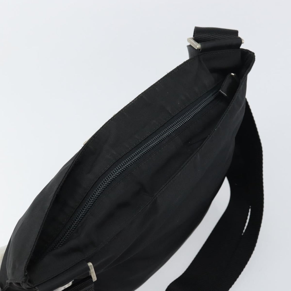 Prada Flat Messenger Bag Tessuto Black Nylon Shoulder Bag Bag (Pre-Owned)