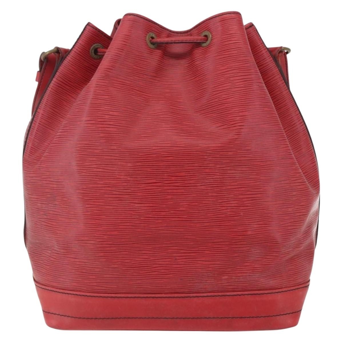 Louis Vuitton Petit Noe Nm Handbag Epi Leather Red Leather Shoulder Bag Bag (Pre-Owned)