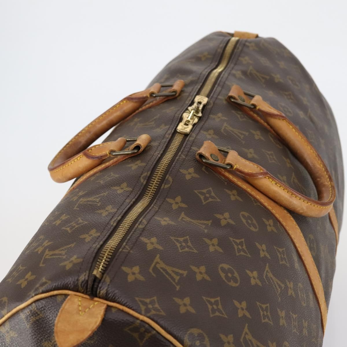 Louis Vuitton Keepall Bag Monogram Canvas Brown Canvas Travel Bag Bag (Pre-Owned)