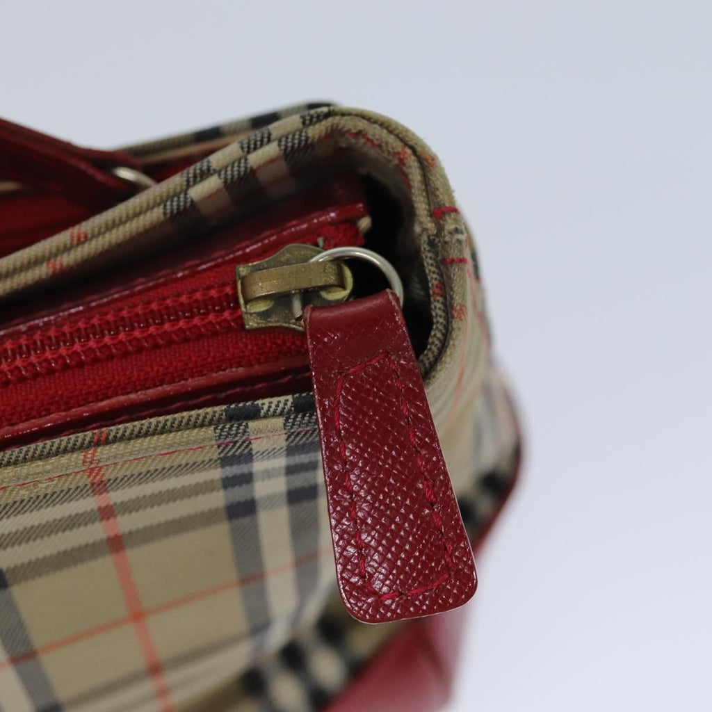 Burberry Nova Check Handbag Nova Check Canvas Beige Canvas Handbag (Pre-Owned)