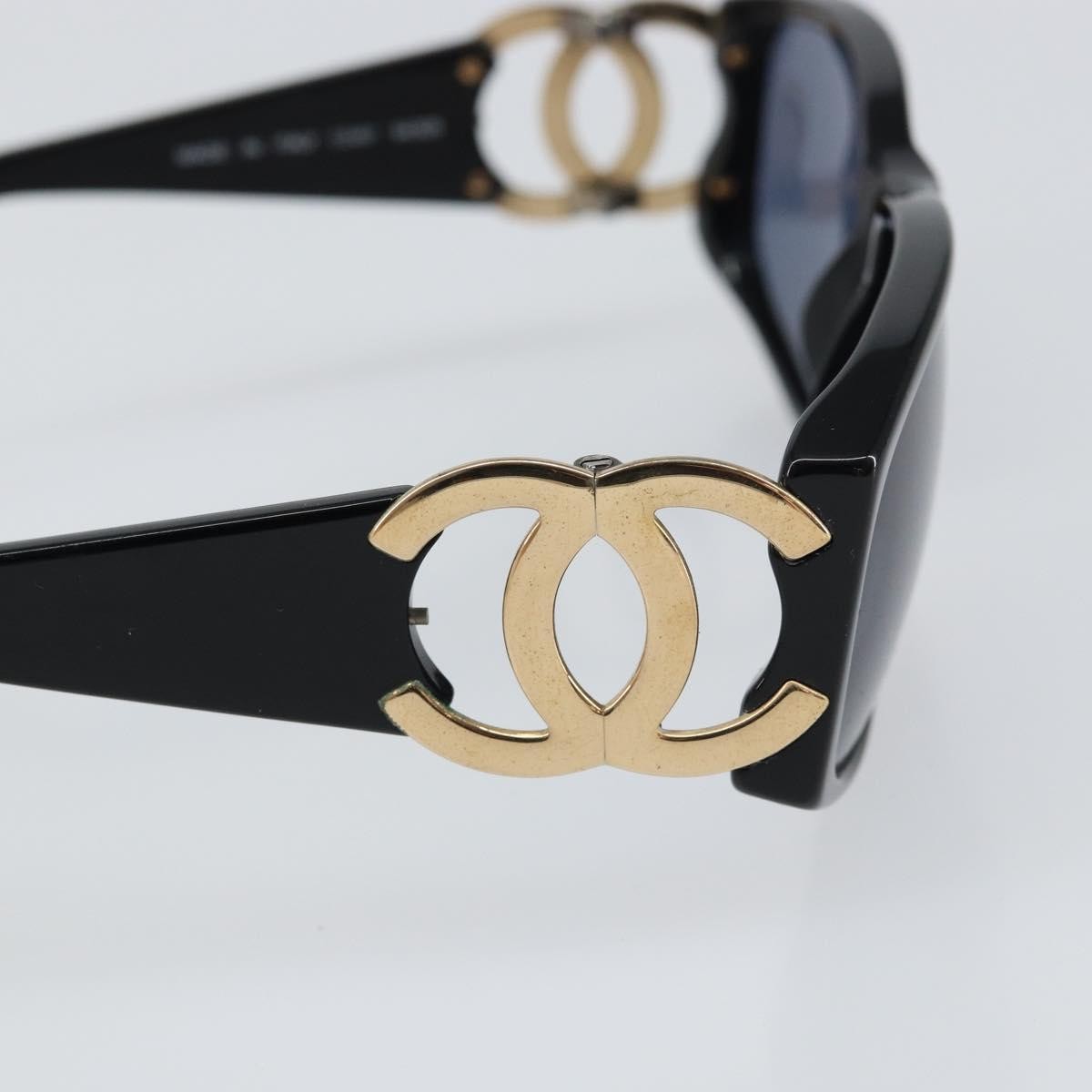Chanel Logo Cc Sunglasses Plastic Black Plastic Sunglasse Accessory (Pre-Owned)