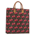Louis Vuitton Sac Plat Bag Limited Edition Monogram Cerises Brown Canvas Handbag (Pre-Owned)