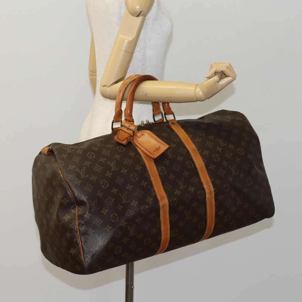 Louis Vuitton Keepall Bag Monogram Canvas Brown Canvas Travel Bag Bag (Pre-Owned)