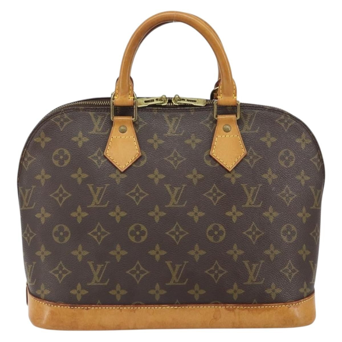 Louis Vuitton Alma Handbag Monogram Canvas Brown Canvas Handbag (Pre-Owned)