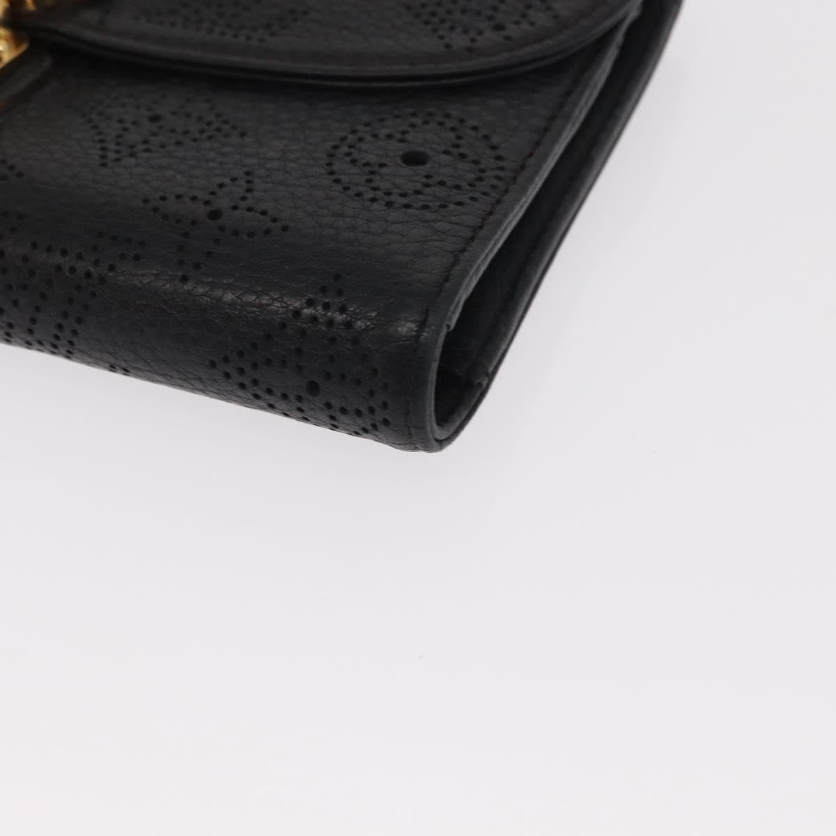 Louis Vuitton Amelia Wallet Mahina Leather Black Leather Wallets Accessory (Pre-Owned)
