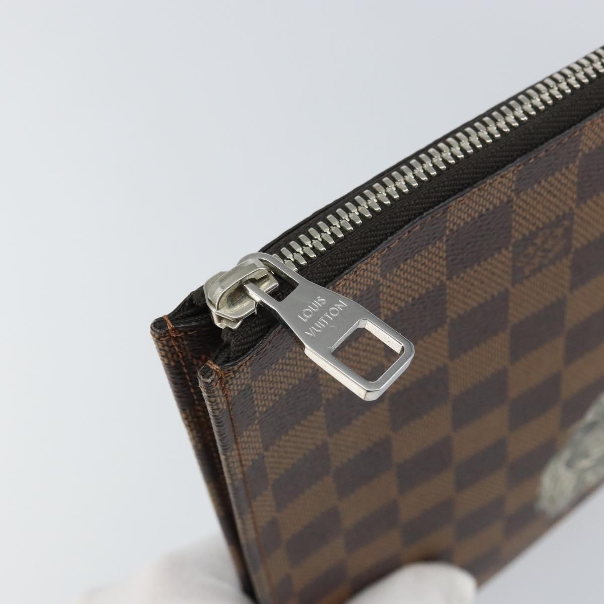 Louis Vuitton Pochette Jour Limited Edition Chapman Savane Damier Brown Canvas Clutche & Pouche Bag (Pre-Owned)