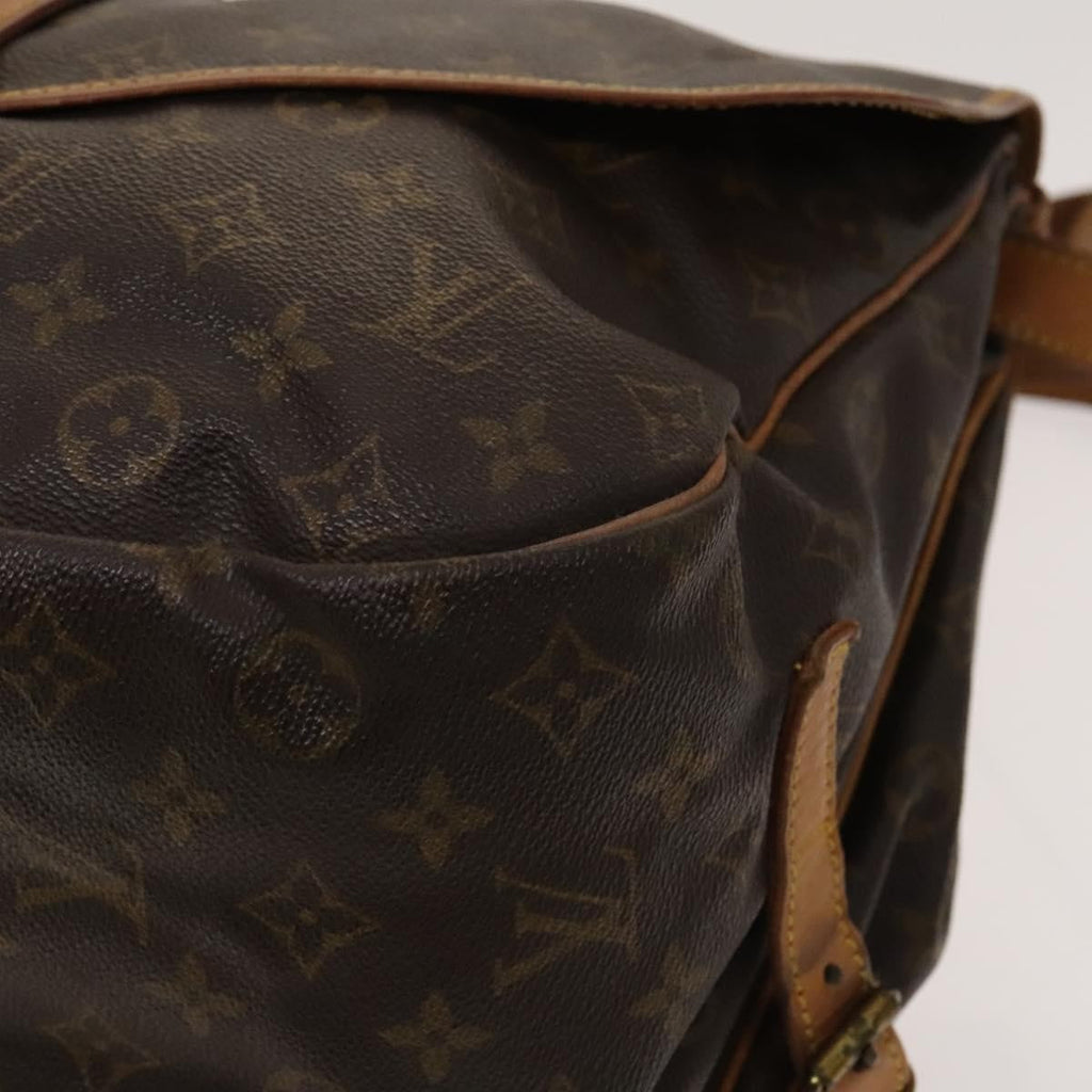 Louis Vuitton Saumur Handbag Monogram Canvas Brown Canvas Shoulder Bag Bag (Pre-Owned)