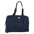 Prada Zip Around Tote Tessuto Navy Nylon Handbag (Pre-Owned)