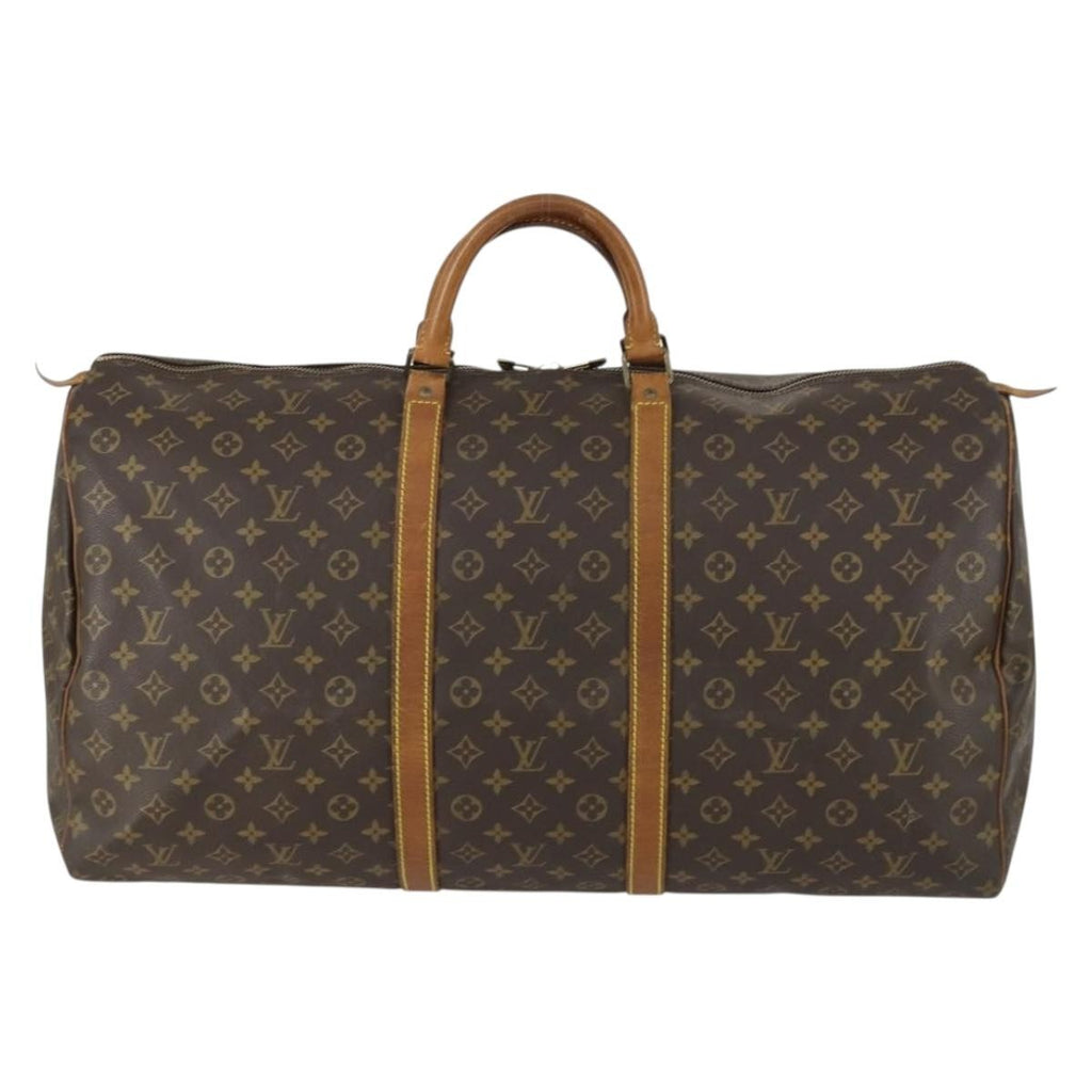 Louis Vuitton Keepall Bag Monogram Canvas Brown Canvas Travel Bag Bag (Pre-Owned)