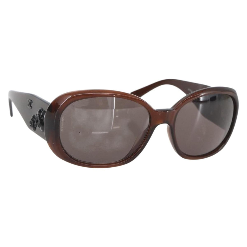 Chanel Camélia Sunglasses Plastic Brown Plastic Sunglasse Accessory (Pre-Owned)