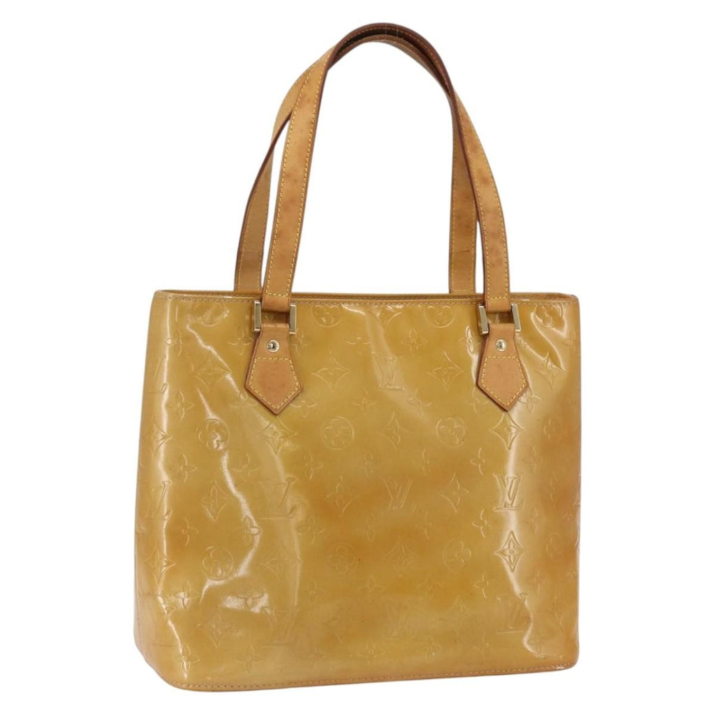 Louis Vuitton Houston Handbag Monogram Vernis Beige Patent_Leather Tote Bag Bag (Pre-Owned)