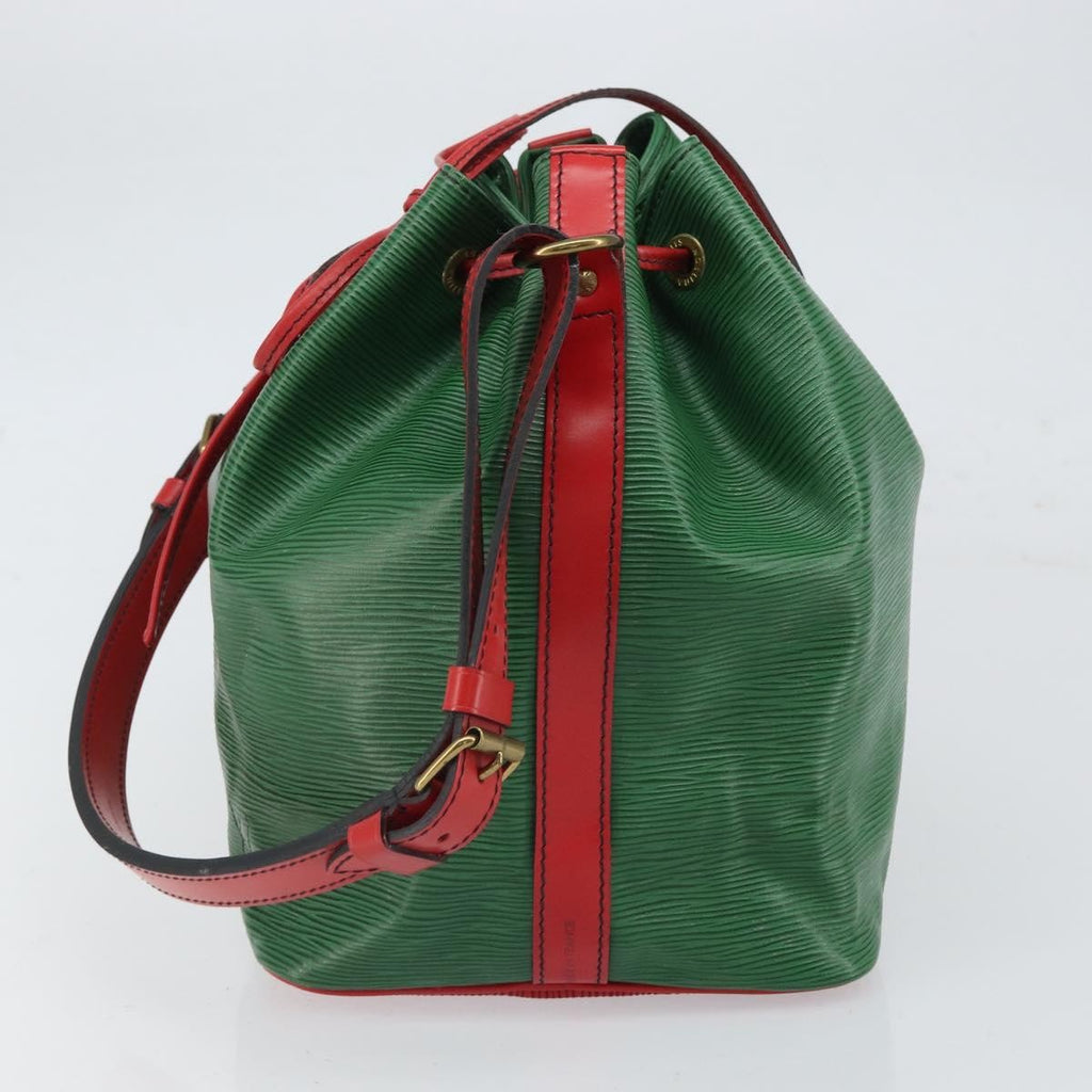 Louis Vuitton Bicolor Petit Noe Handbag Epi Leather Green Leather Shoulder Bag Bag (Pre-Owned)