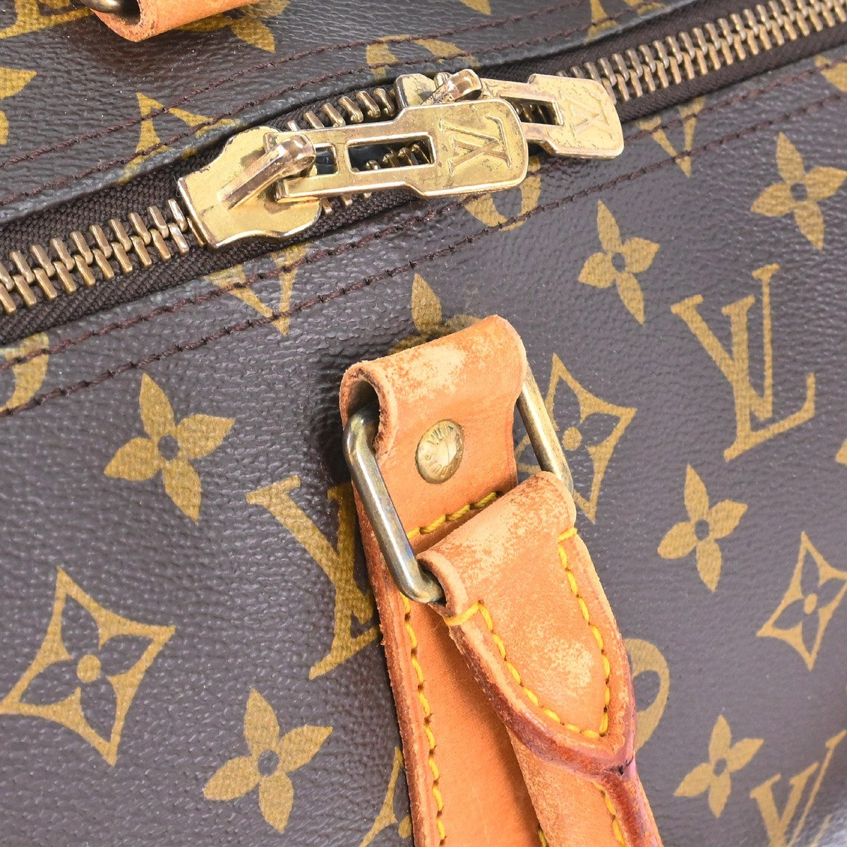 Louis Vuitton Keepall Bag Monogram Canvas Brown Canvas Travel Bag Bag (Pre-Owned)