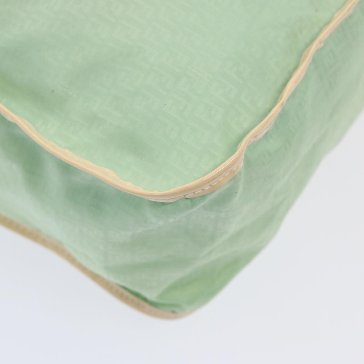 Fendi Vintage Ff Zip Shoulder Bag Zucchino Canvas Green Canvas Shoulder Bag Bag (Pre-Owned)