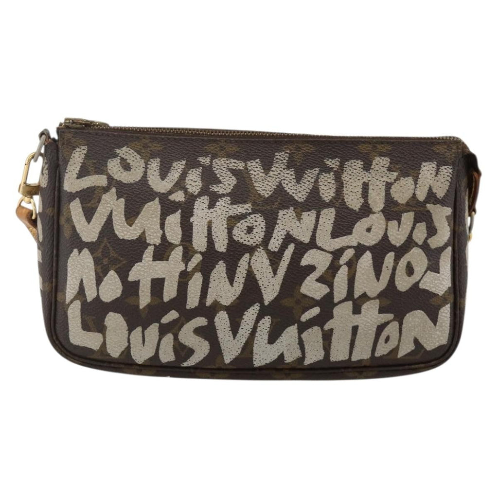 Louis Vuitton Pochette Accessoires Limited Edition Monogram Graffiti Brown Canvas Clutche & Pouche Bag (Pre-Owned)