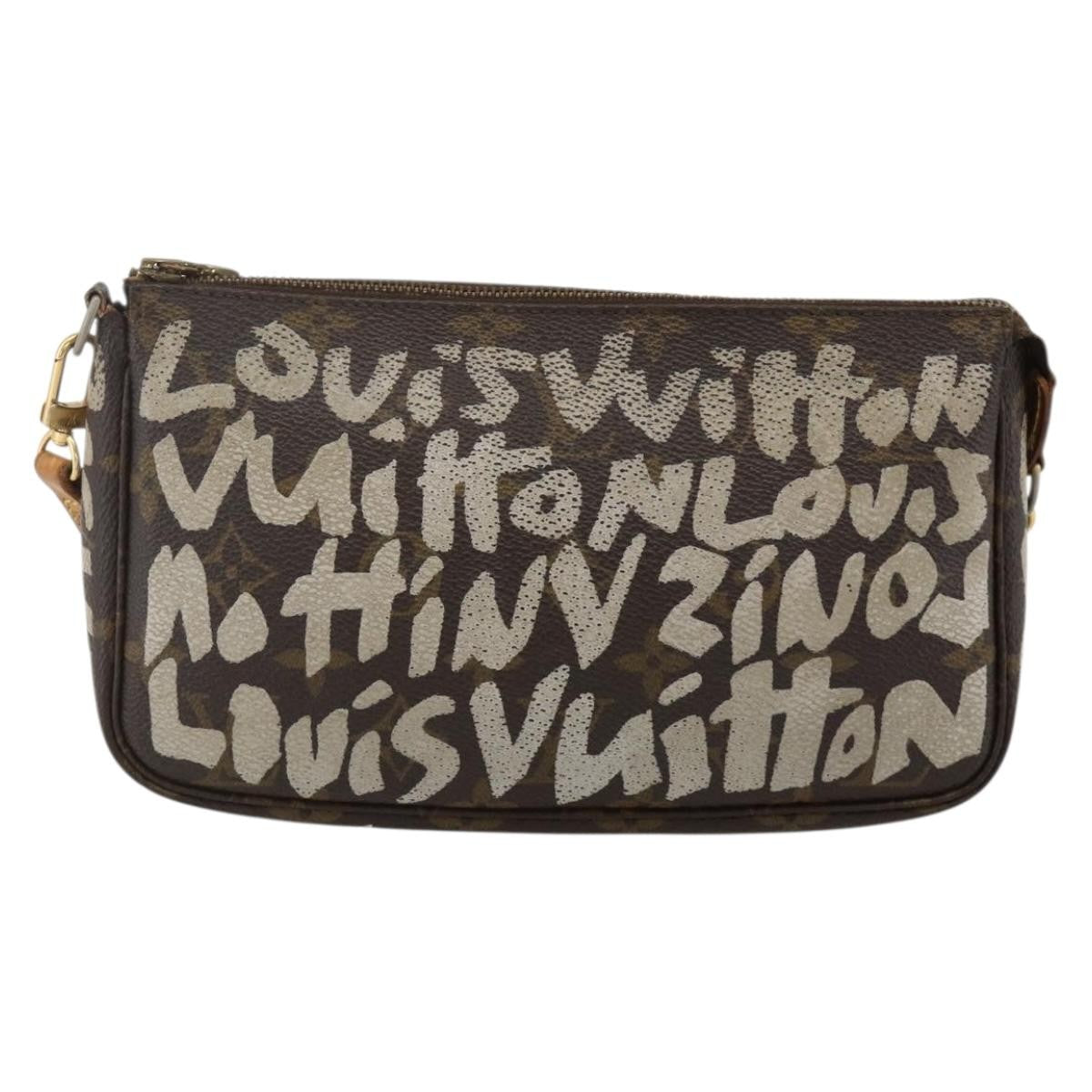 Louis Vuitton Pochette Accessoires Limited Edition Monogram Graffiti Brown Canvas Clutche & Pouche Bag (Pre-Owned)