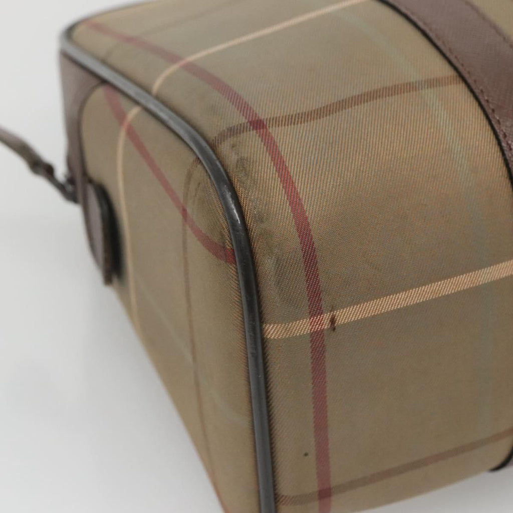 Burberry Nova Check Handbag Nova Check Canvas Beige Canvas Handbag (Pre-Owned)