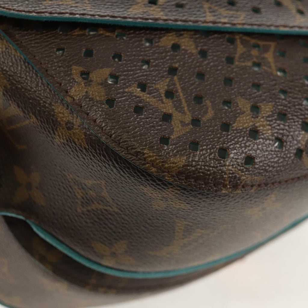 Louis Vuitton Flore Saumur Handbag Perforated Monogram Canvas Brown Canvas Shoulder Bag Bag (Pre-Owned)