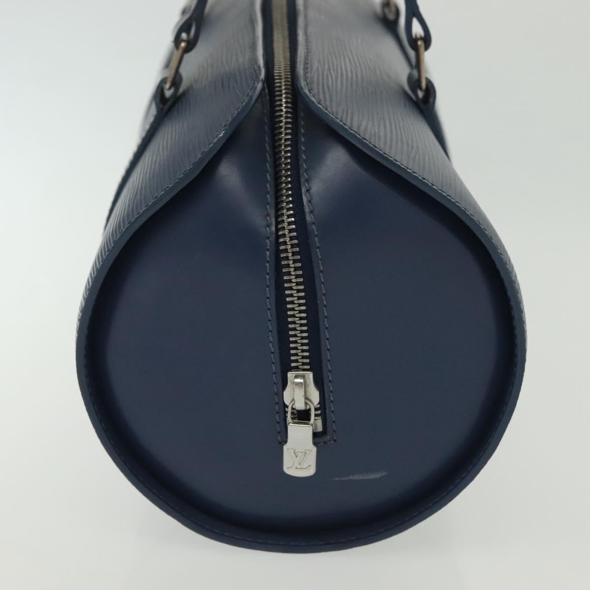 Louis Vuitton Soufflot Handbag Epi Leather Blue Leather Shoulder Bag Bag (Pre-Owned)